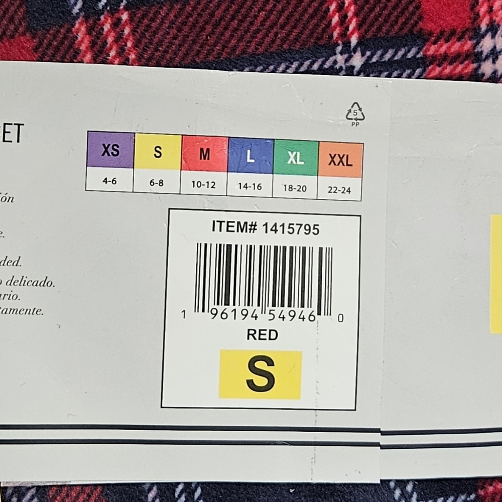 Nautica Women's Red and Black Plaid Pajama Set - Picture 3 of 3
